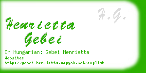 henrietta gebei business card